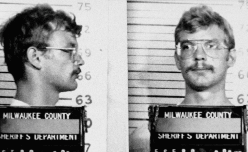 Jeffrey Dahmer mugshot reproduced in the FBI case history.