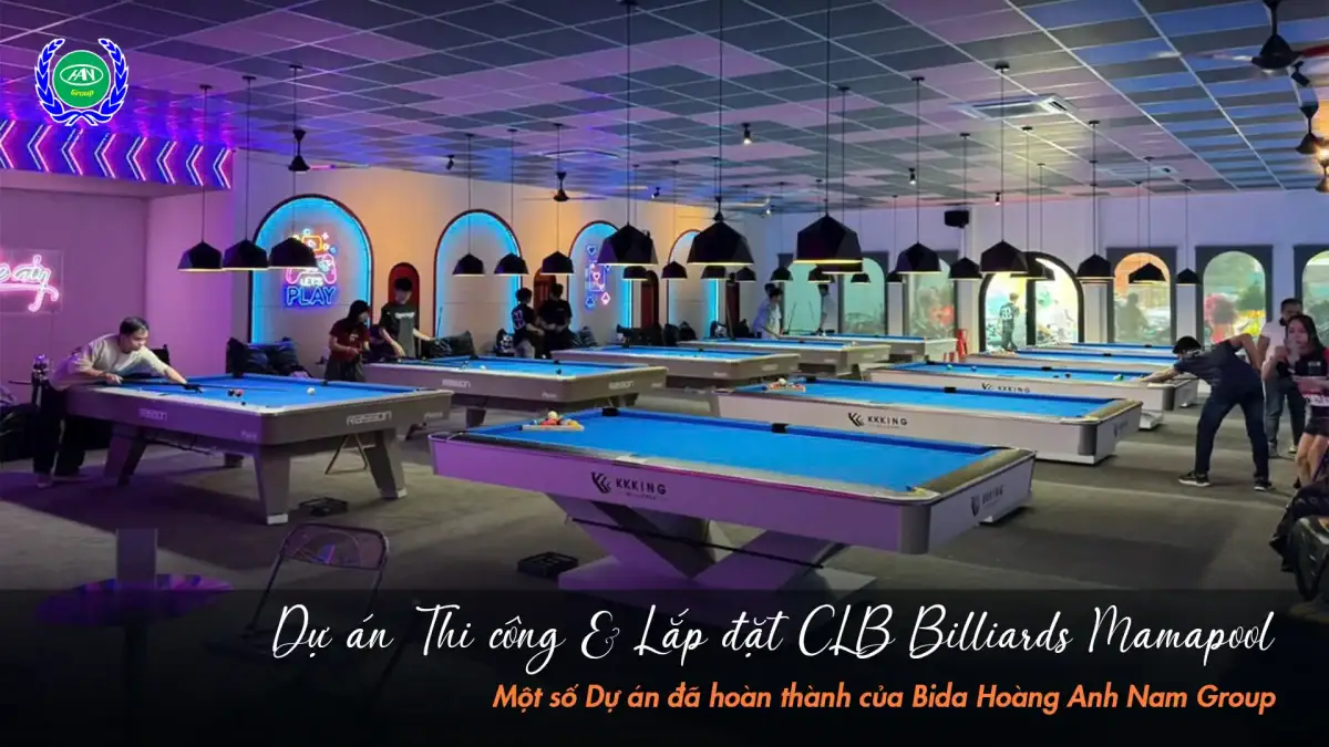 Hình ảnh: Dự án thi công lắp đặt CLB Billiards Mamapool