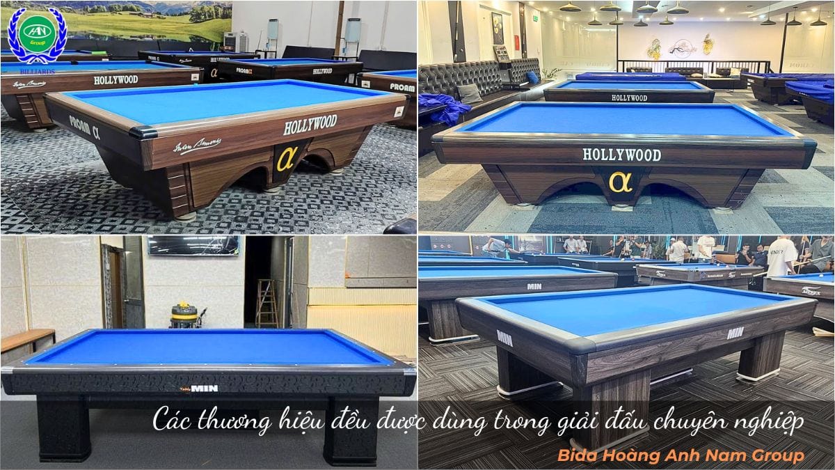 Các thương hiệu đều được dùng trong giải đấu chuyên nghiệp