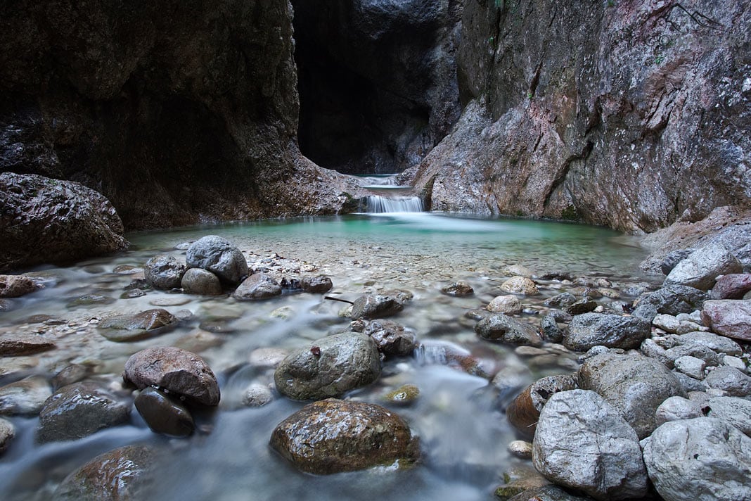 Die Almbachklamm im Berchtesgadener Land