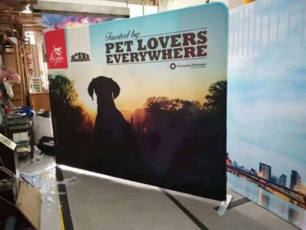Fabric Backdrop display - Pet lovers