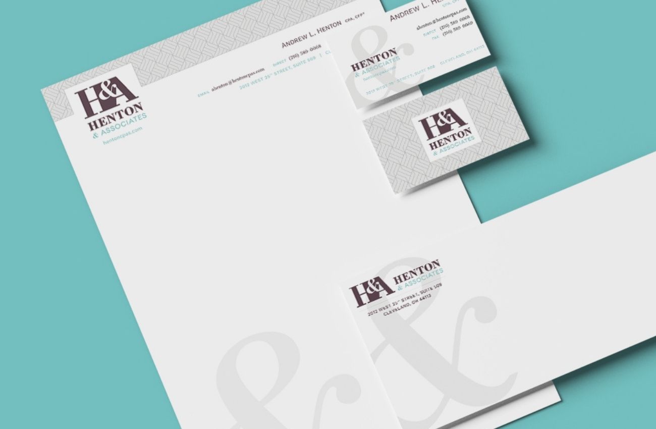 Accounting firm branding, stationery design and business cards