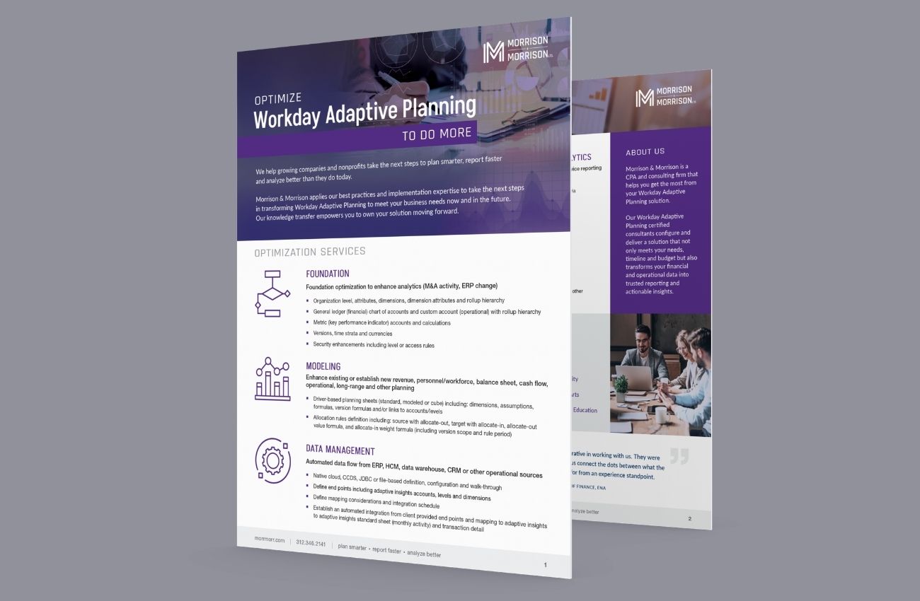 Workday Adaptive Planning service overview flyer