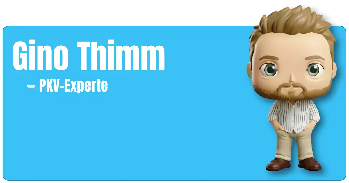 Gino Thimm - PKV-Berater von fairbeamtet.de - Dargestellt als Maskottchen. Beitragsbild des Beraterprofils.
