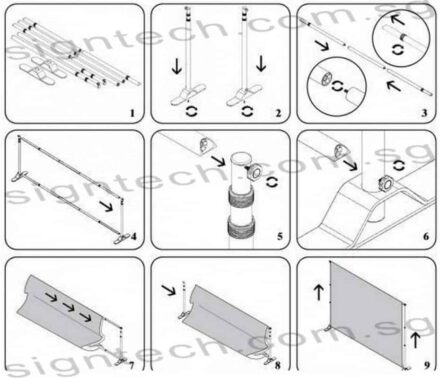 Telescopic Backdrop Stand installation guide