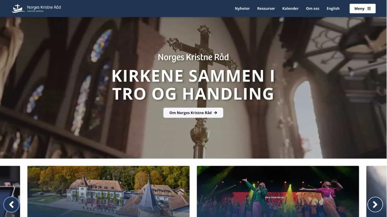Norges Kristne Råd, forside
