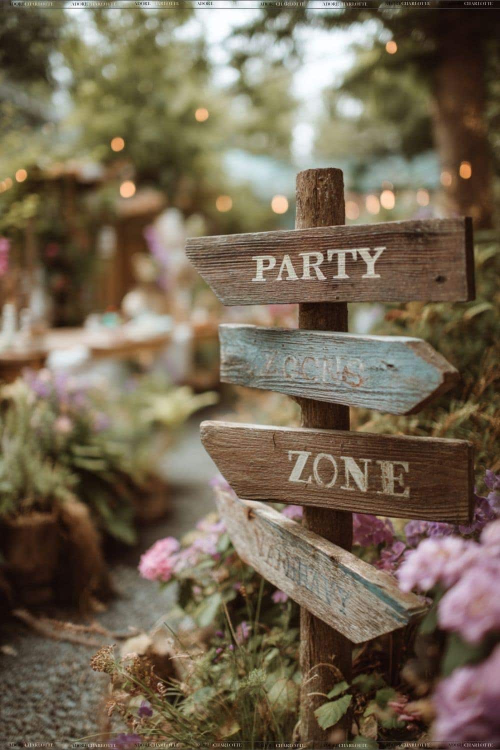 Rustic Wooden Signs for Direction