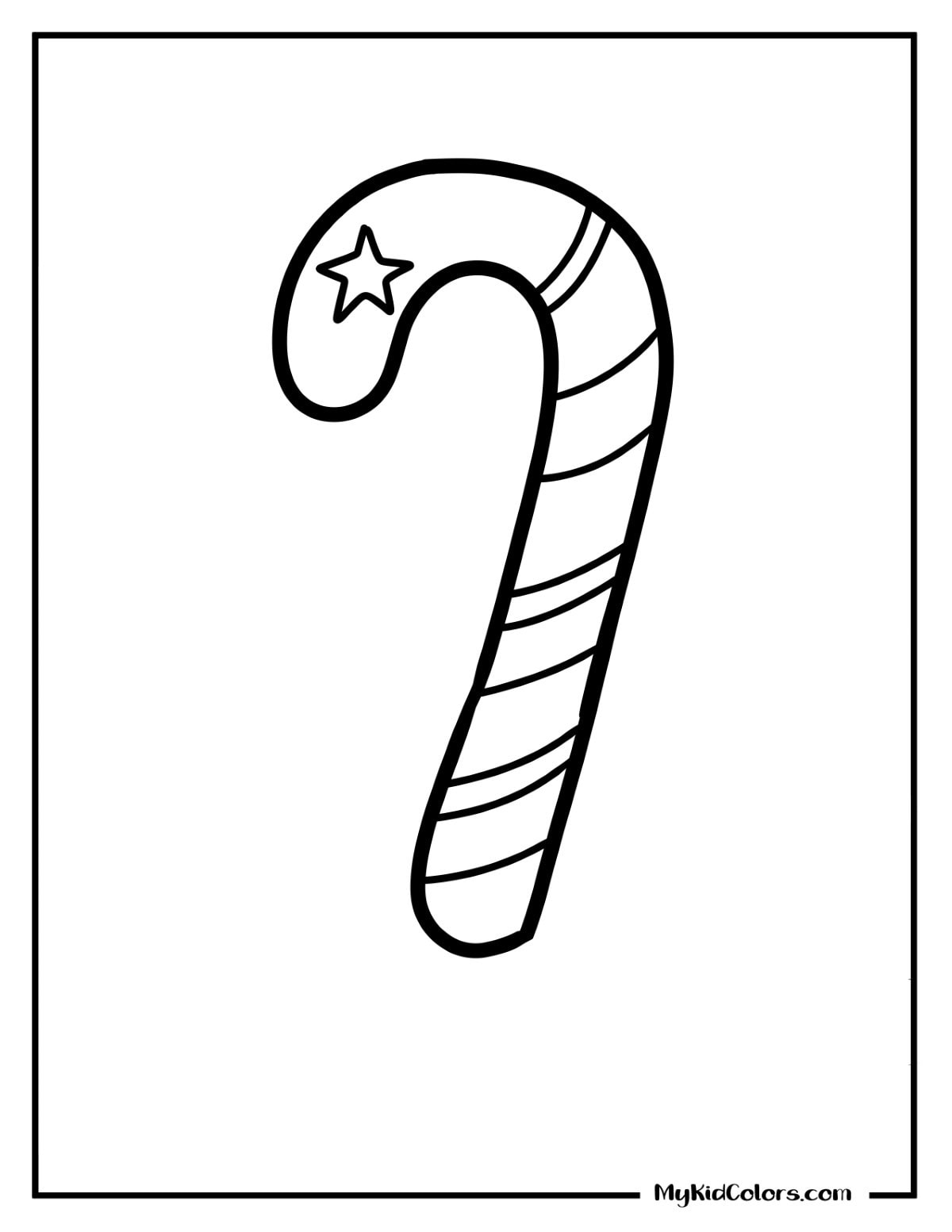 Candy Cane Coloring Pages – Page # 1