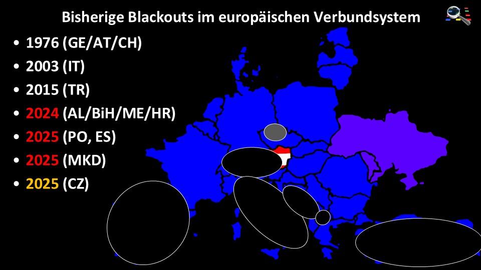 Bisherige Blackouts im europäischen Verbundsystem Bisherige Blackouts Im Europäischen Verbundsystem