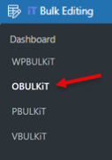 Select Woo Orders submenu in iT Bulk Editing menu