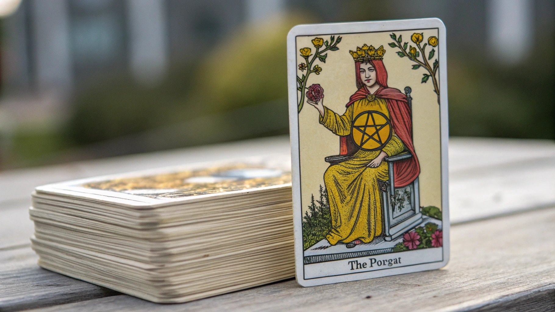 Carte de tarot de reine des pentacles