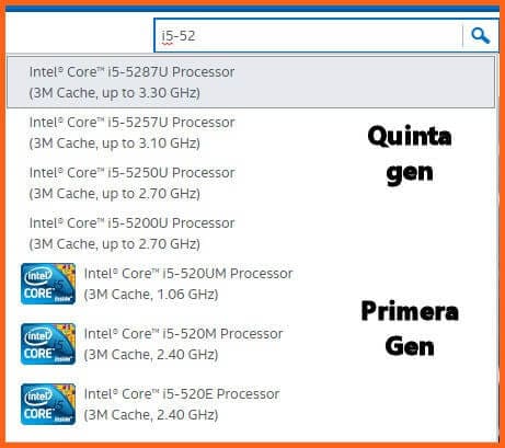 diferencia entre generaciones intel