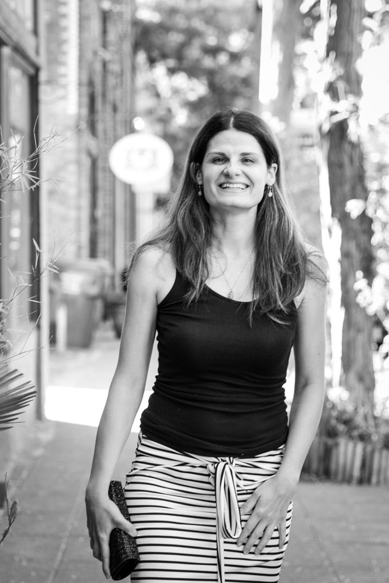 dating profile photo in black & white