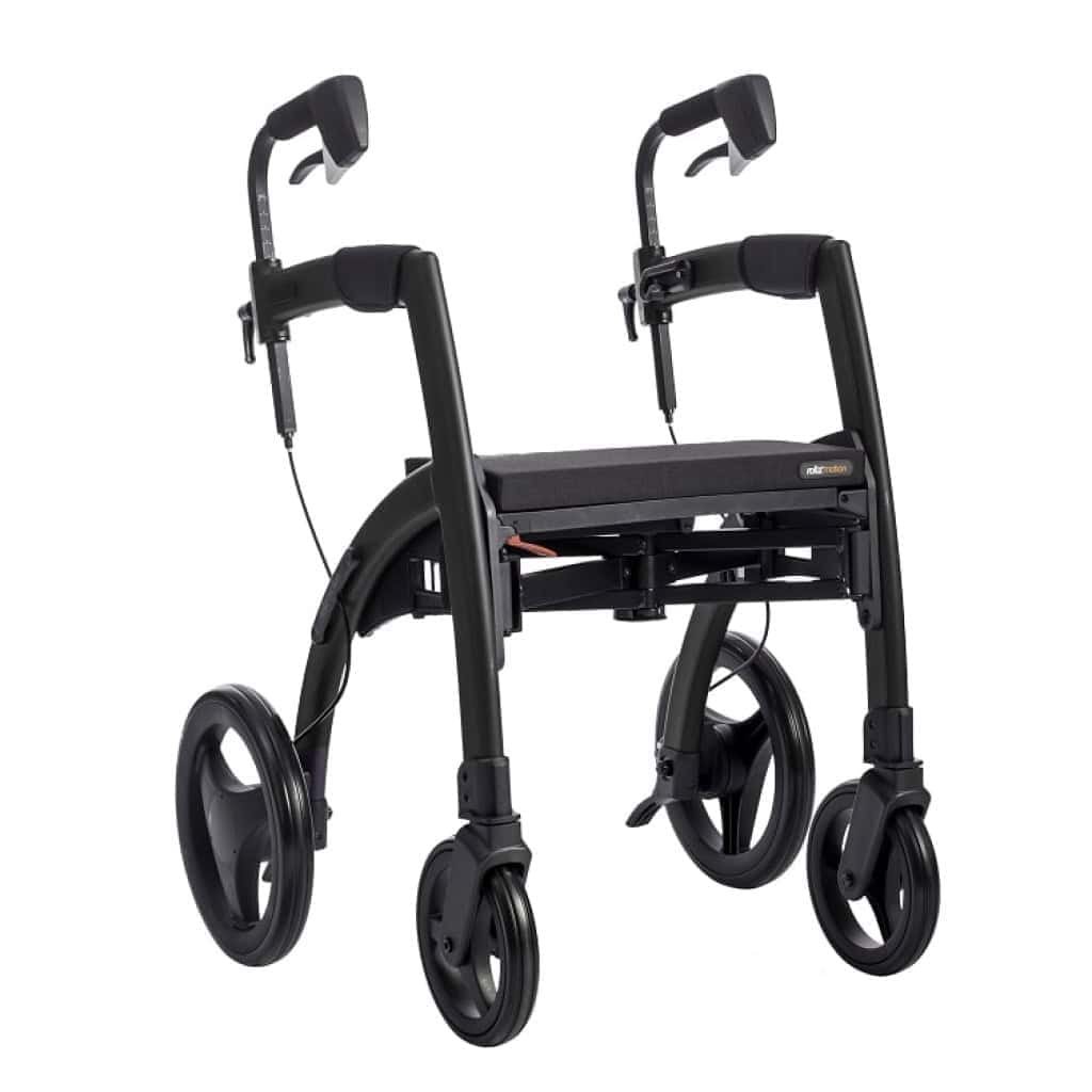 Rollz Motion 2 Rollator and Wheelchair Black