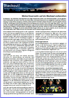Meine Feuerwehr auf ein Blackout vorbereiten