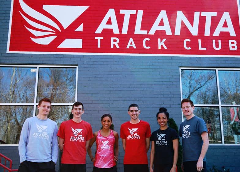 ATC_New_Elite_Athletes New Atlanta Track Club Elite Olympic Development Team members (from left to right): Jim Rosa, Patrick Peterson, Carmen Graves, Rob Mullet, Megan Malasarte and Joe Rosa (photo courtesy of the Atlanta Track Club)