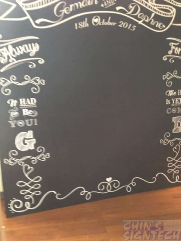 8 x 8ft wedding chalk board photo booth