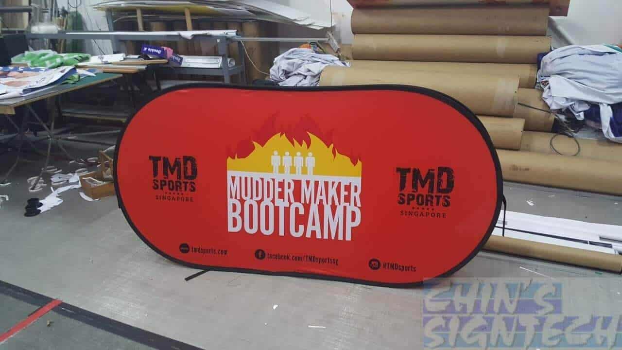 2 x 1m Horizontal Pop out A frame banners - Orange