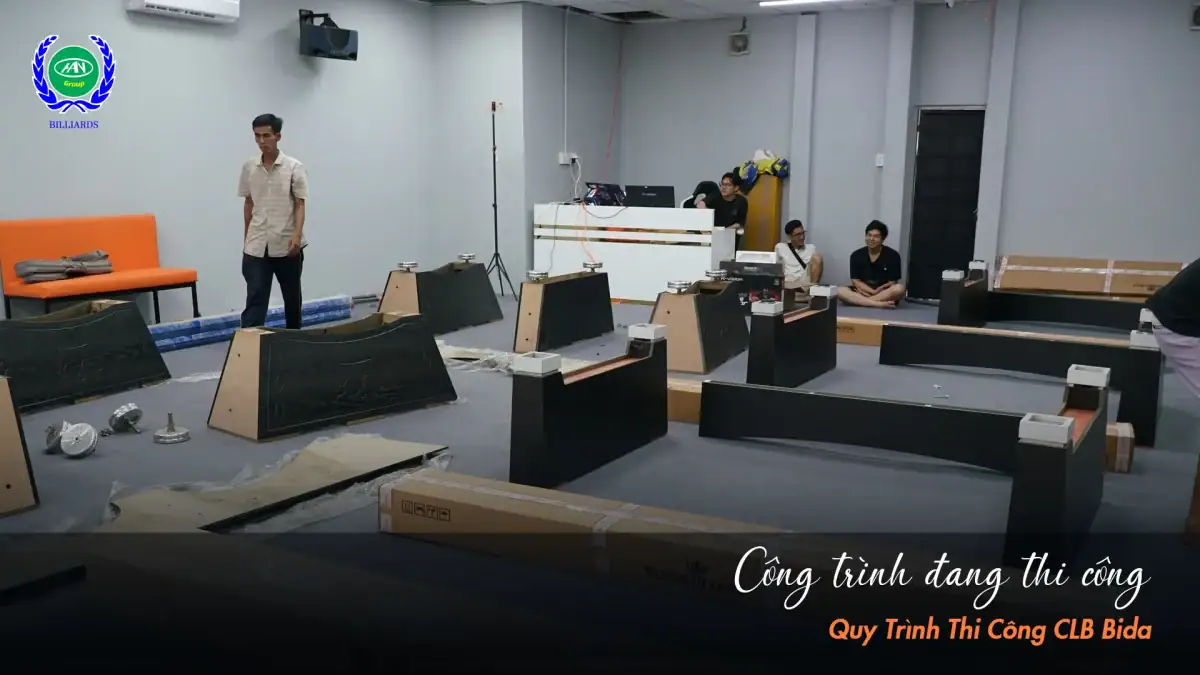 Quy trình thi công quán bida chuẩn chuyên nghiệp | Bida Hoàng Anh Nam Group