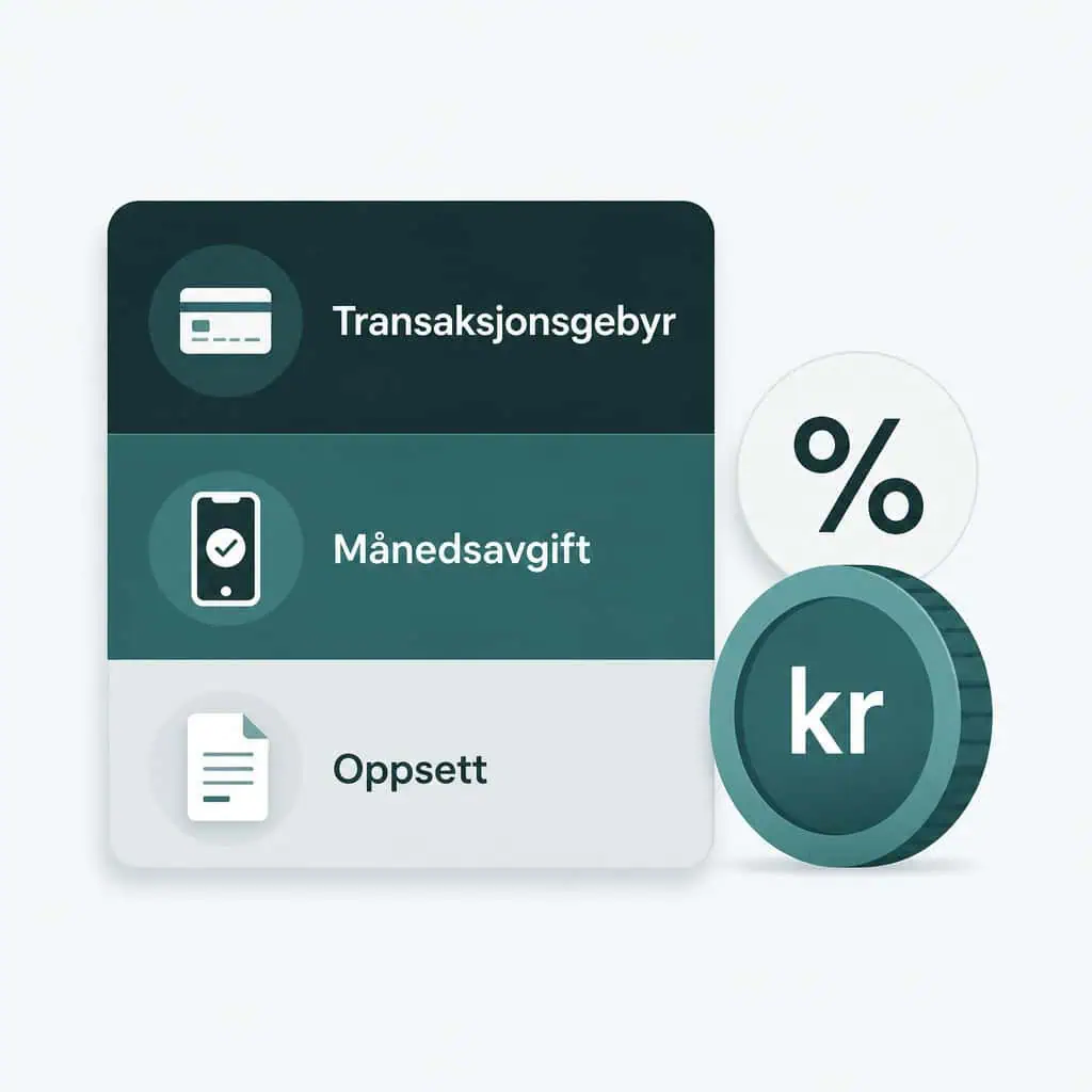 Betalingsløsning nettbutikk: 6 beste valg og pris (2026) 2 Hva koster en betalingsløsning nettbutikk – gebyr og avgifter