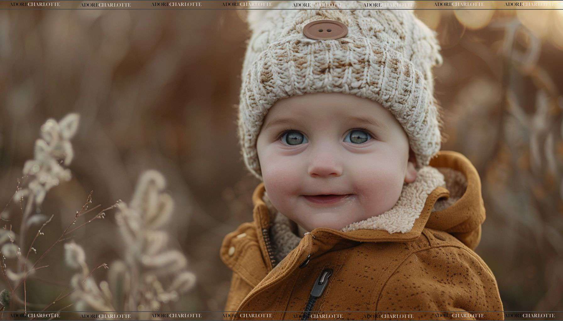 Middle Name for Anthony Image cute toddler outdoors wearing wooly hat.