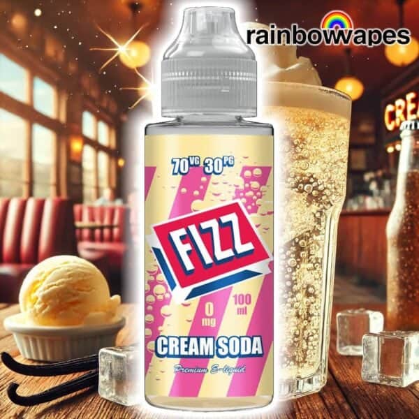 Cream Soda Shortfill E-Liquid By Fizz 100ml | Rainbowvapes