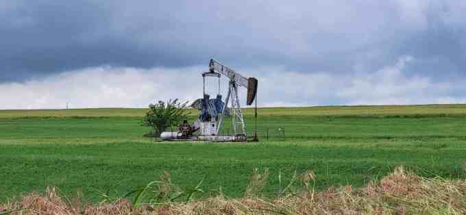 Oklahoma Eine Ölpumpestation in Oklahoma