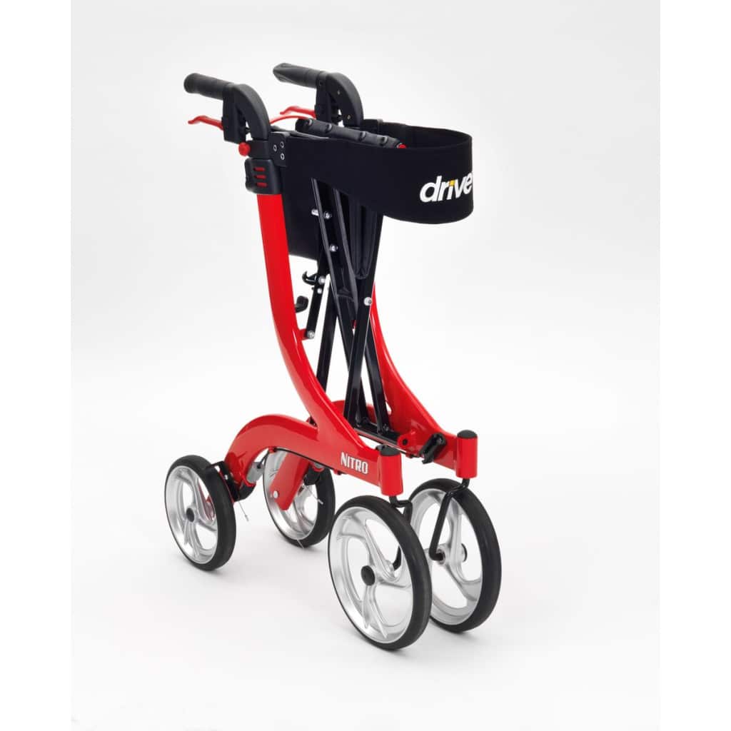 Nitro Rollator Red Folded Nitro Rollator Red Folded