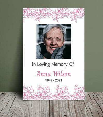 Editable floral order of service (005) Editable floral order of service (005) - Free Funeral Order of Service Template