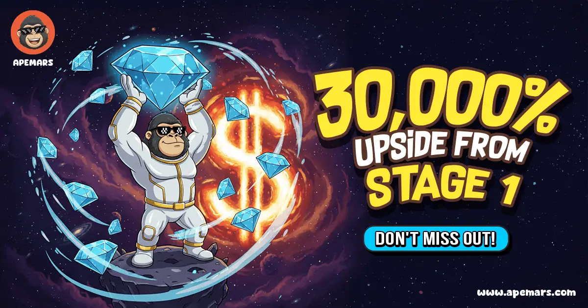 From Dogecoin Regret to APEMARS Opportunity: A 100x Meme Coin Whitelist Opens With 30,000 ROI Potential