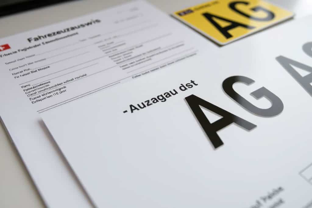 Fahrzeugausweis und Kontrollschilder Aargau Fahrzeugausweis und Kontrollschilder Aargau