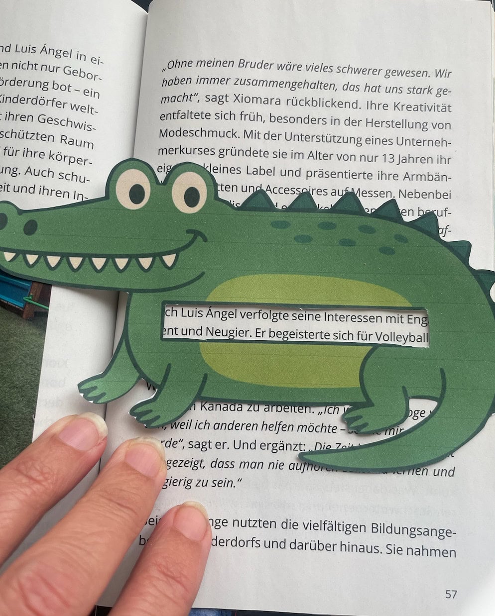 Süße Lesehilfe als Bastelvorlage ausdrucken