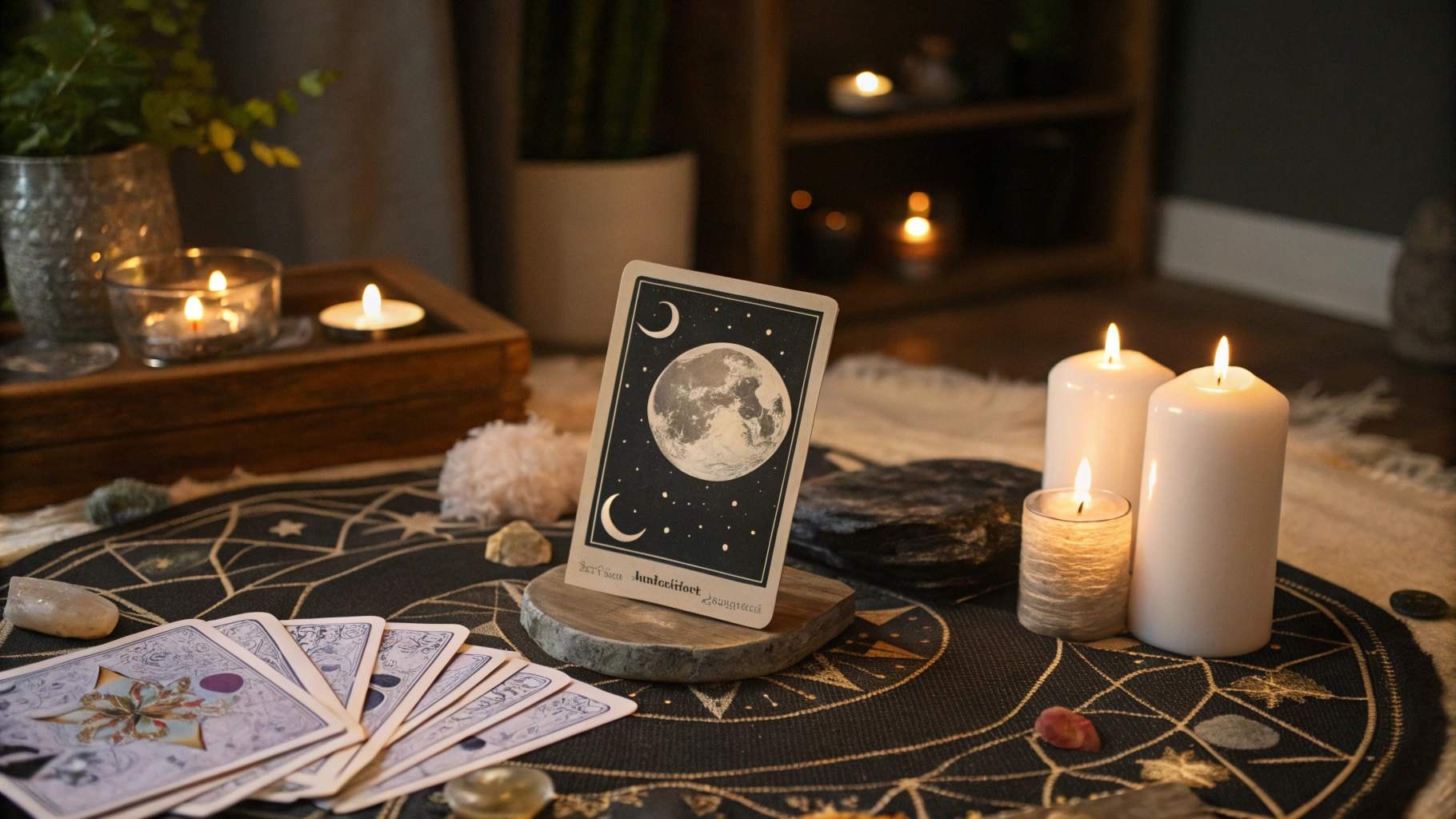 La carta dei tarocchi della Luna rappresenta l'energia spirituale dello zodiaco del 20 marzo.