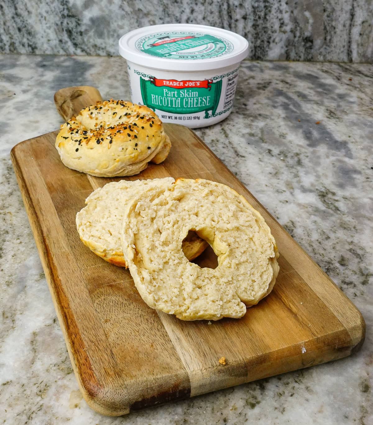 Ricotta cheese bagels