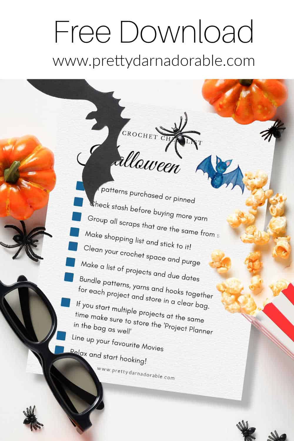 free halloween crochet planner