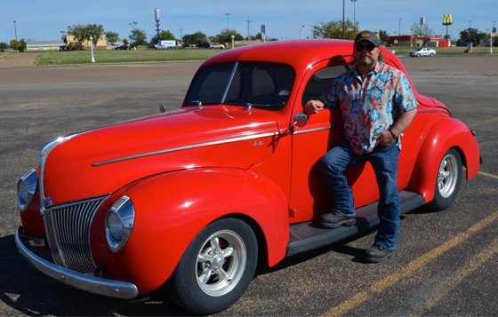 Steve Burrus, our Artisan Jeweler, and his sweet ride.