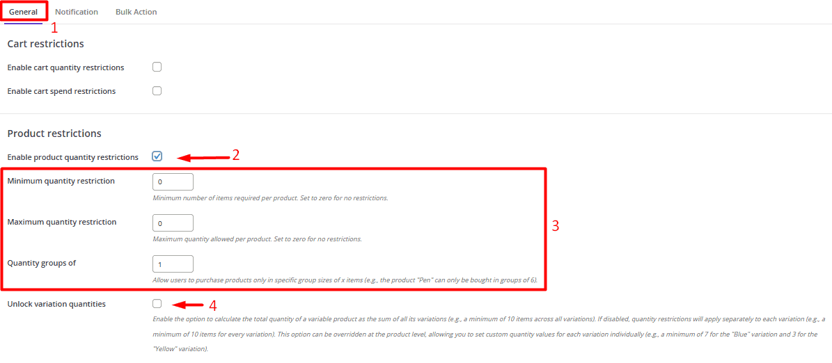 Setting limit quantity on all WooCommerce products