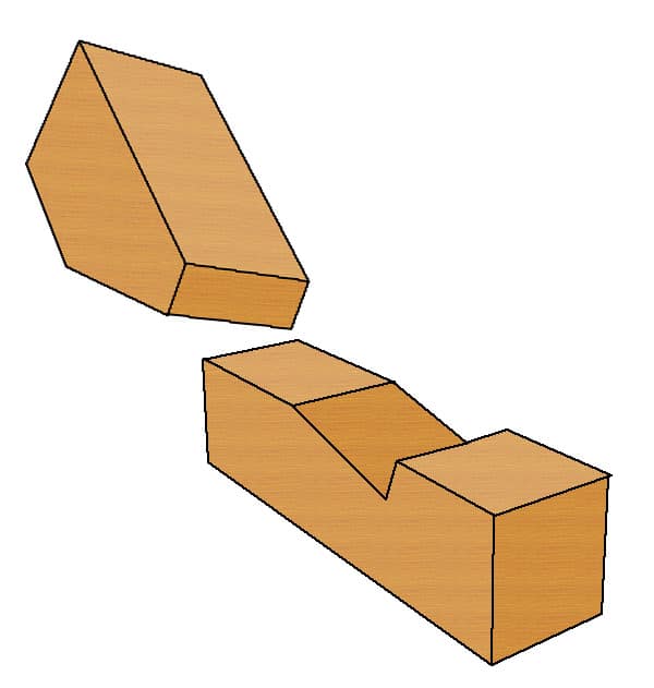 Stirnversatz Holzverbindung