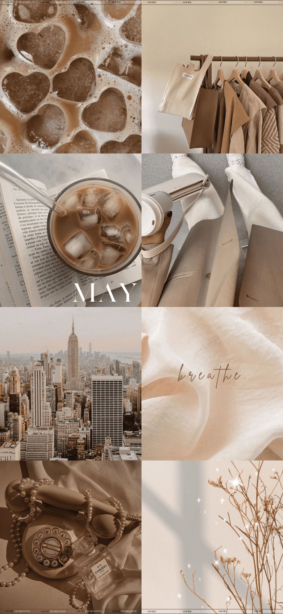 Aesthetic Beige Winter May 2024 Phone Wallpaper