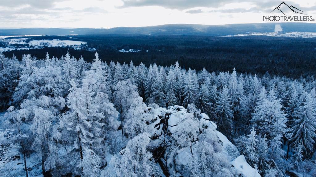 Wanderung im Winter auf den Prinzenfelsen