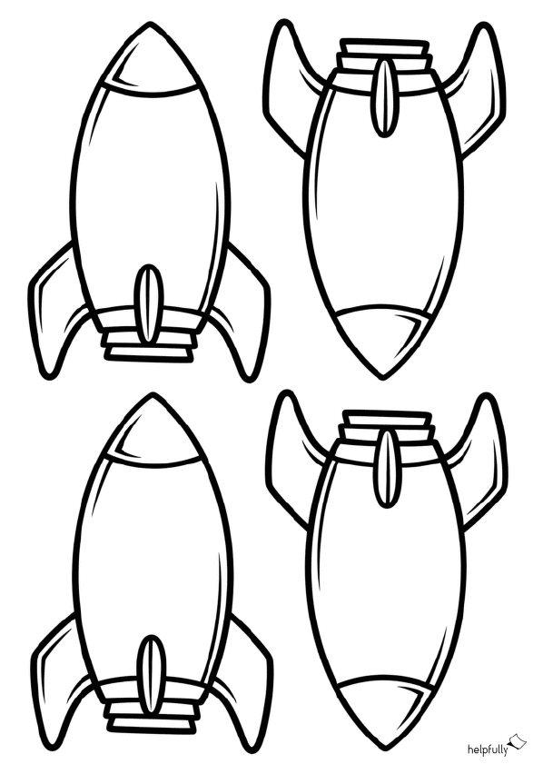 Raketen zum Ausdrucken und Basteln