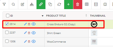 Inline edit product image result