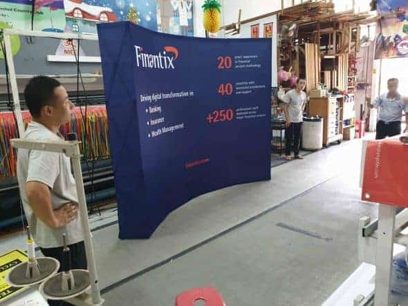 Curve Fabric Pop Up Display
