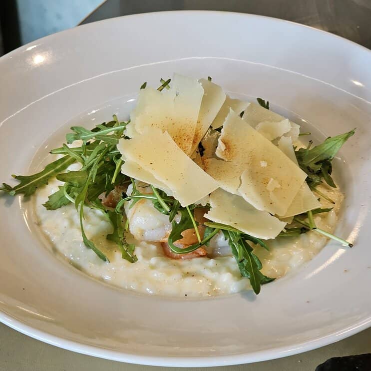 Sciccheria Rosetti - risotto cu creveți, ruccola și Grana Padano