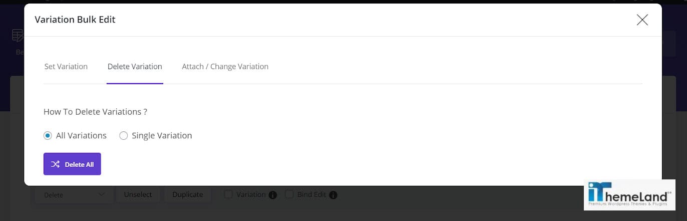 select all variation