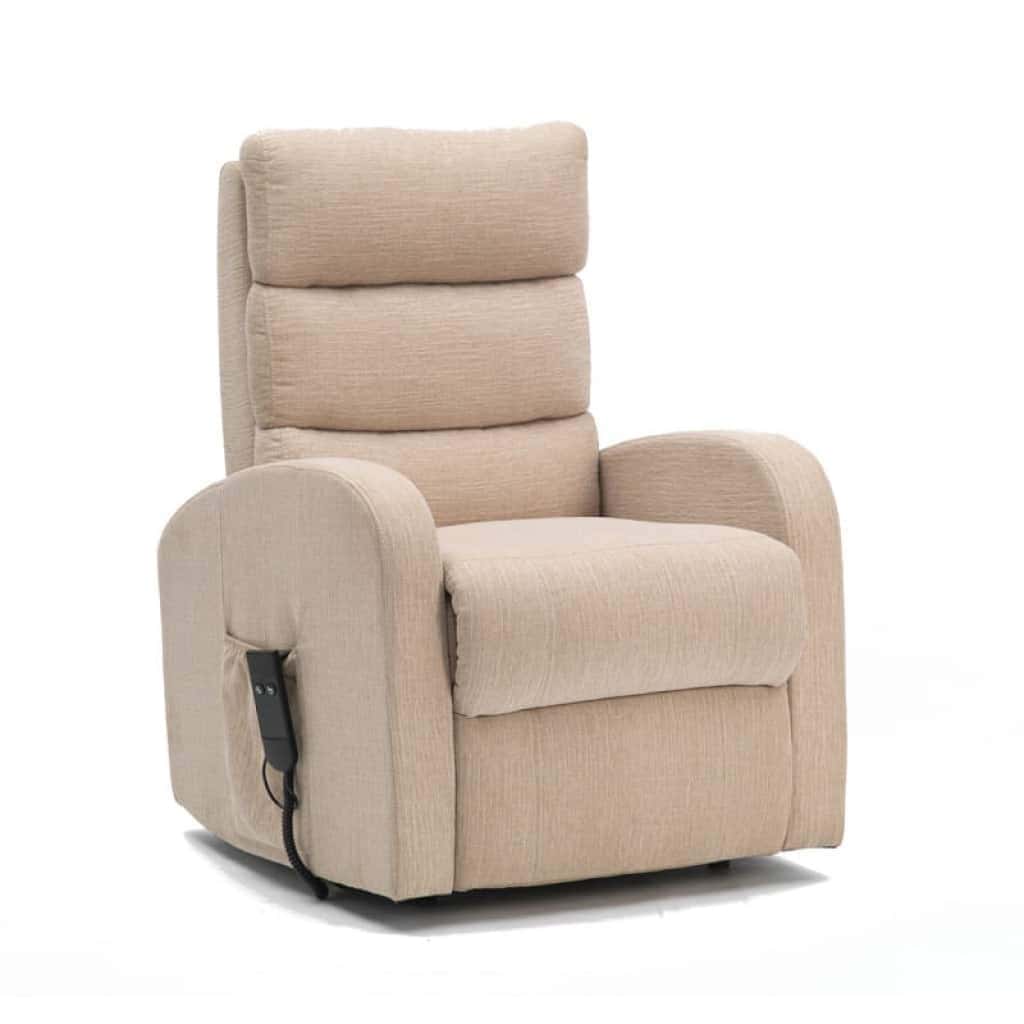Waterfall Fabric Riser Recliner in Oat