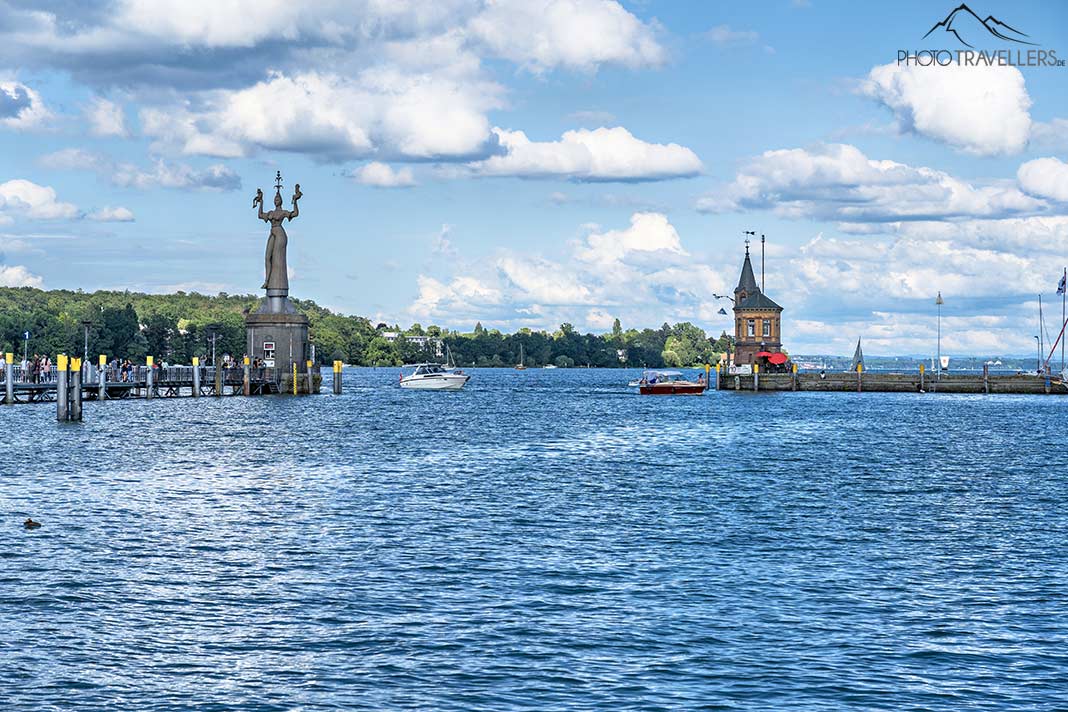Die Statue "Imperia" im Hafen von Konstanz