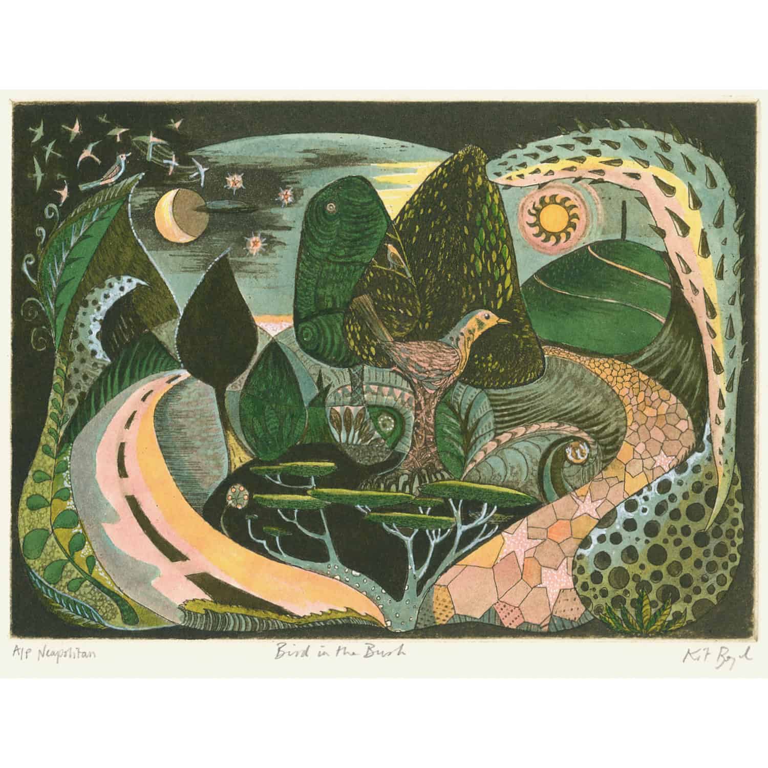 2271C Bird in the Bush (Neapolitan) A/P – Kit Boyd