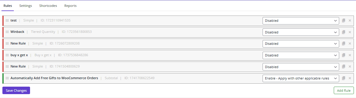Create new free gift rule