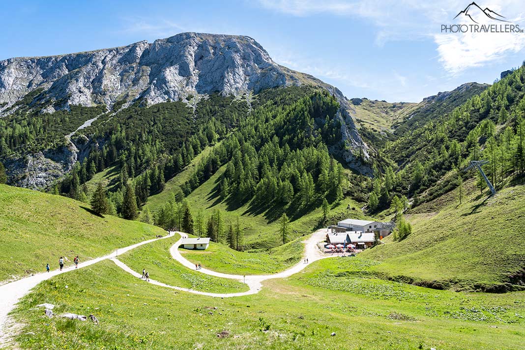 Der Blick auf die Mitterkaseralm
